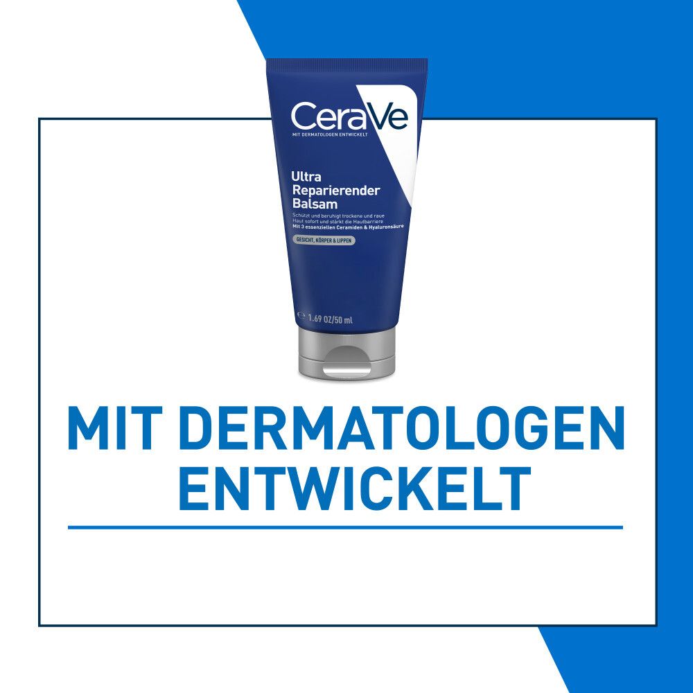 Tubo CeraVe Ultra Balsamo Riparatore. Sviluppato con dermatologi.