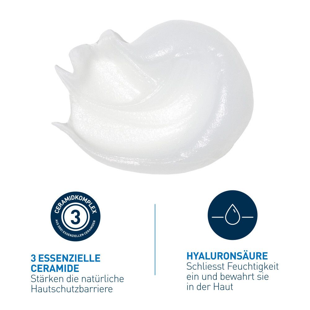 Crema bianca con 3 ceramidi essenziali e acido ialuronico. Sigilla l'idratazione.