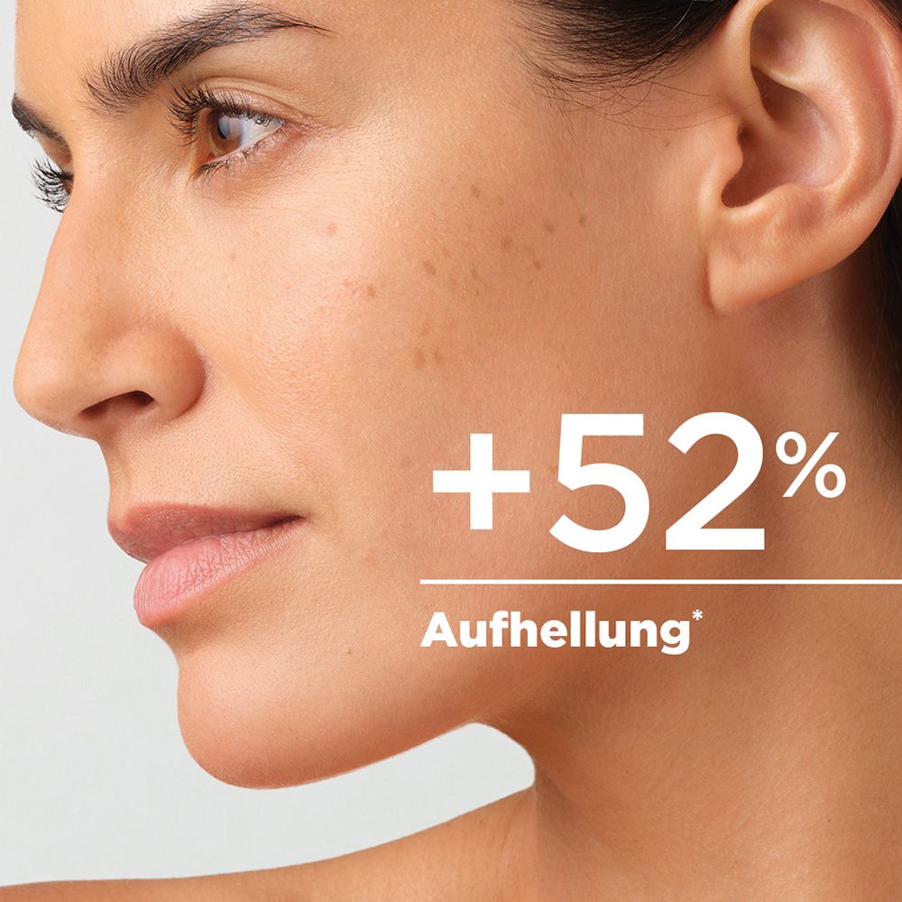 Applicazione BIODERMA Pigmentbio. Detergere, applicare la crema notte. Illustrazioni mostrano i passaggi.
