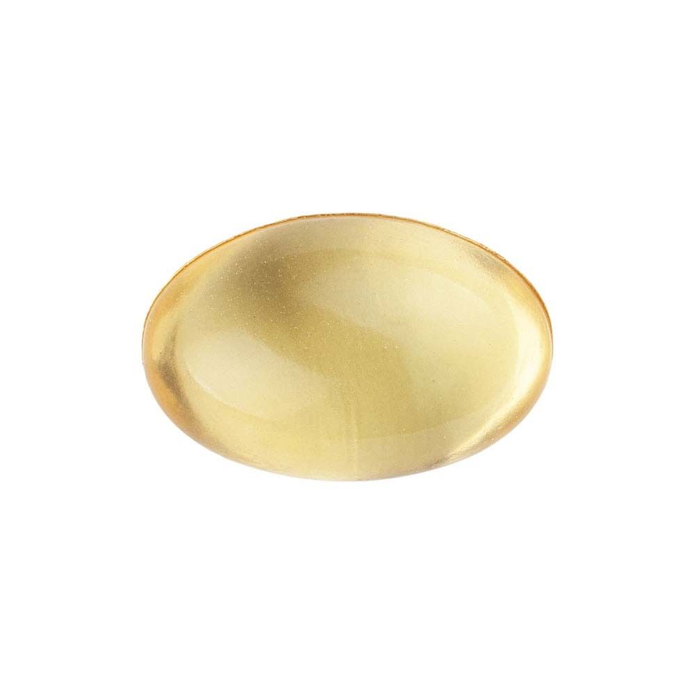 Capsula trasparente, ovale. Liquido giallo visibile.