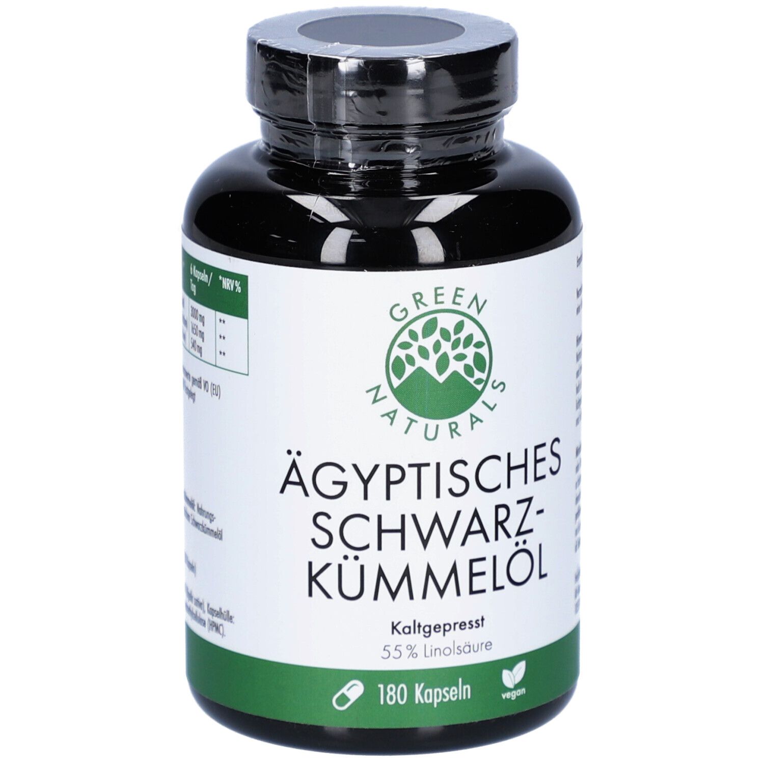 GREEN NATURALS® Olio di cumino nero egiziano vegano