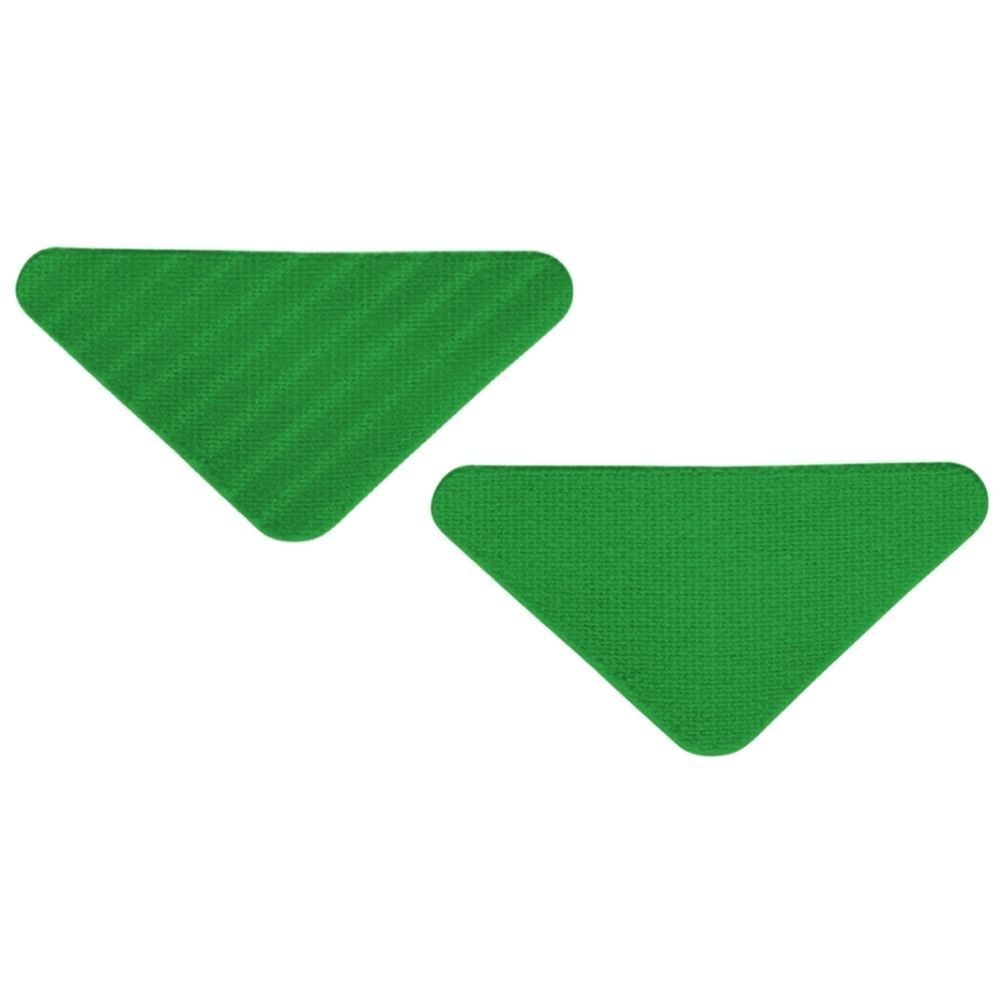 Due patch viso verdi a forma di triangolo con Aloe Vera.