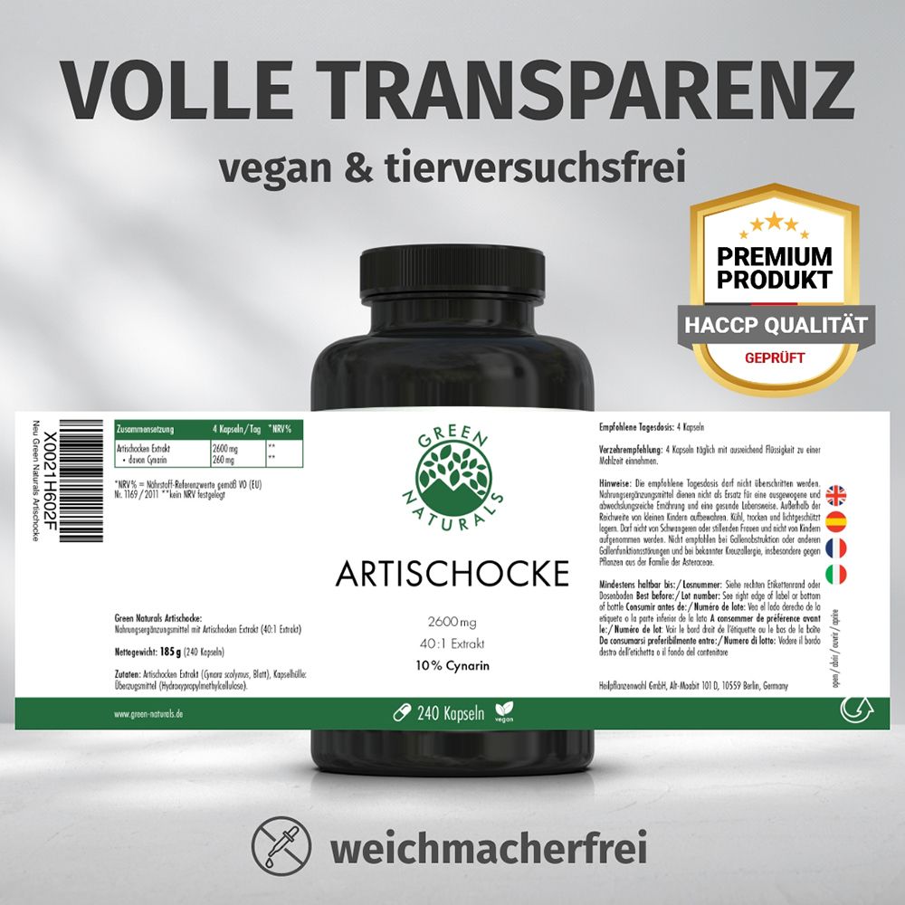 Piena trasparenza: vegano e cruelty-free. Prodotto premium, qualità HACCP verificata.