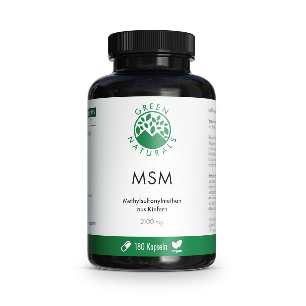 GREEN NATURALS® MSM 2100 mg ad alta concentrazione vegano