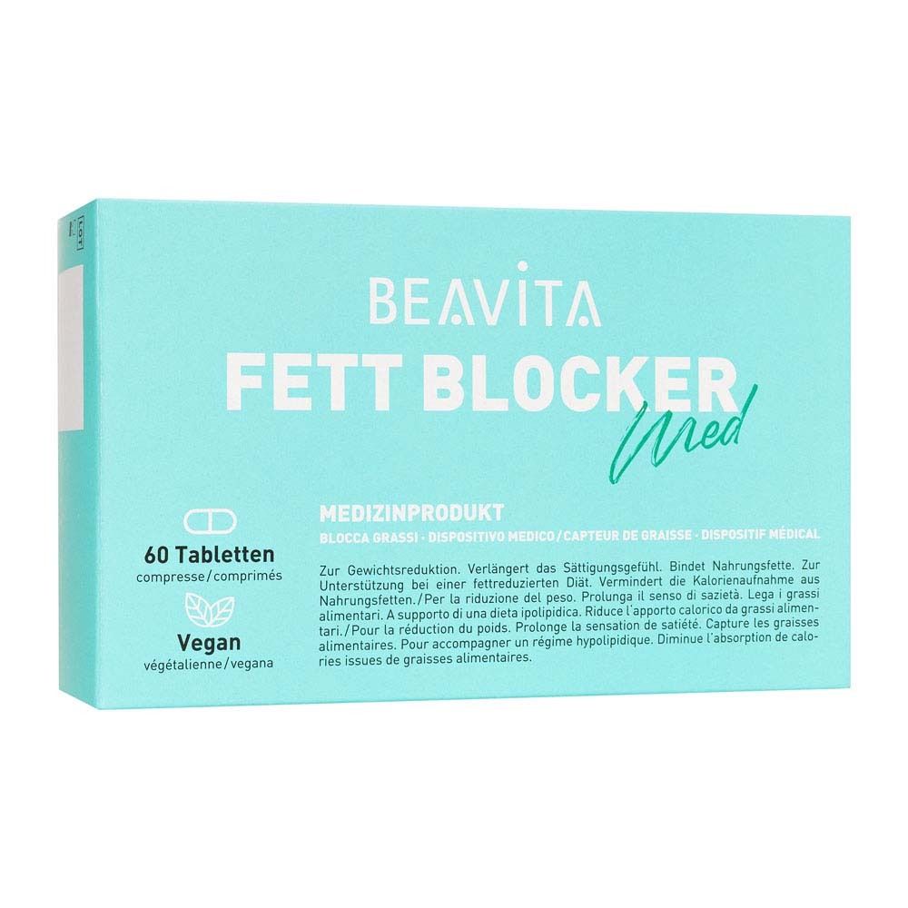 BEAVITA Fett Blocker Med Prodotto medicale con 60 compresse, vegan.