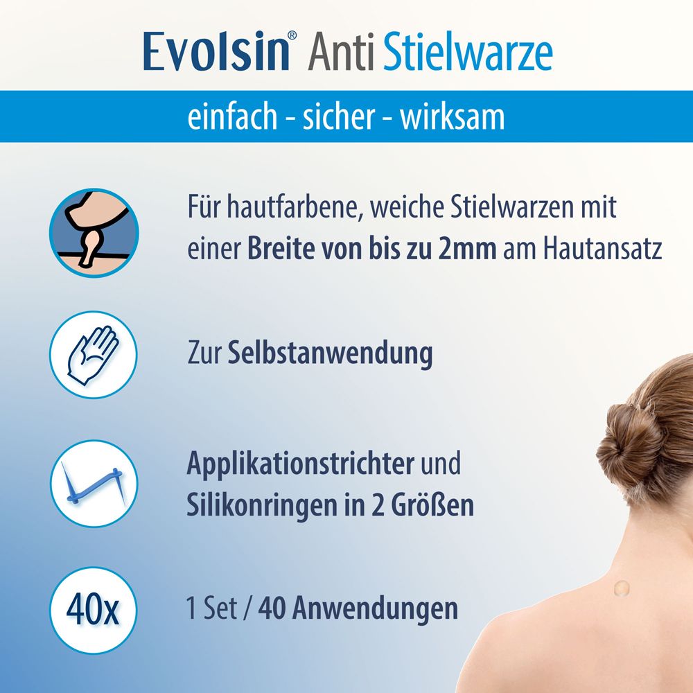 Informazioni su Evolsin Anti Stielwarze. Per verruche fino a 2mm. Autotrattamento.