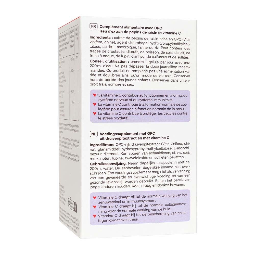 Scatola Redcare Vita OPC + Vitamina C. Capsule.