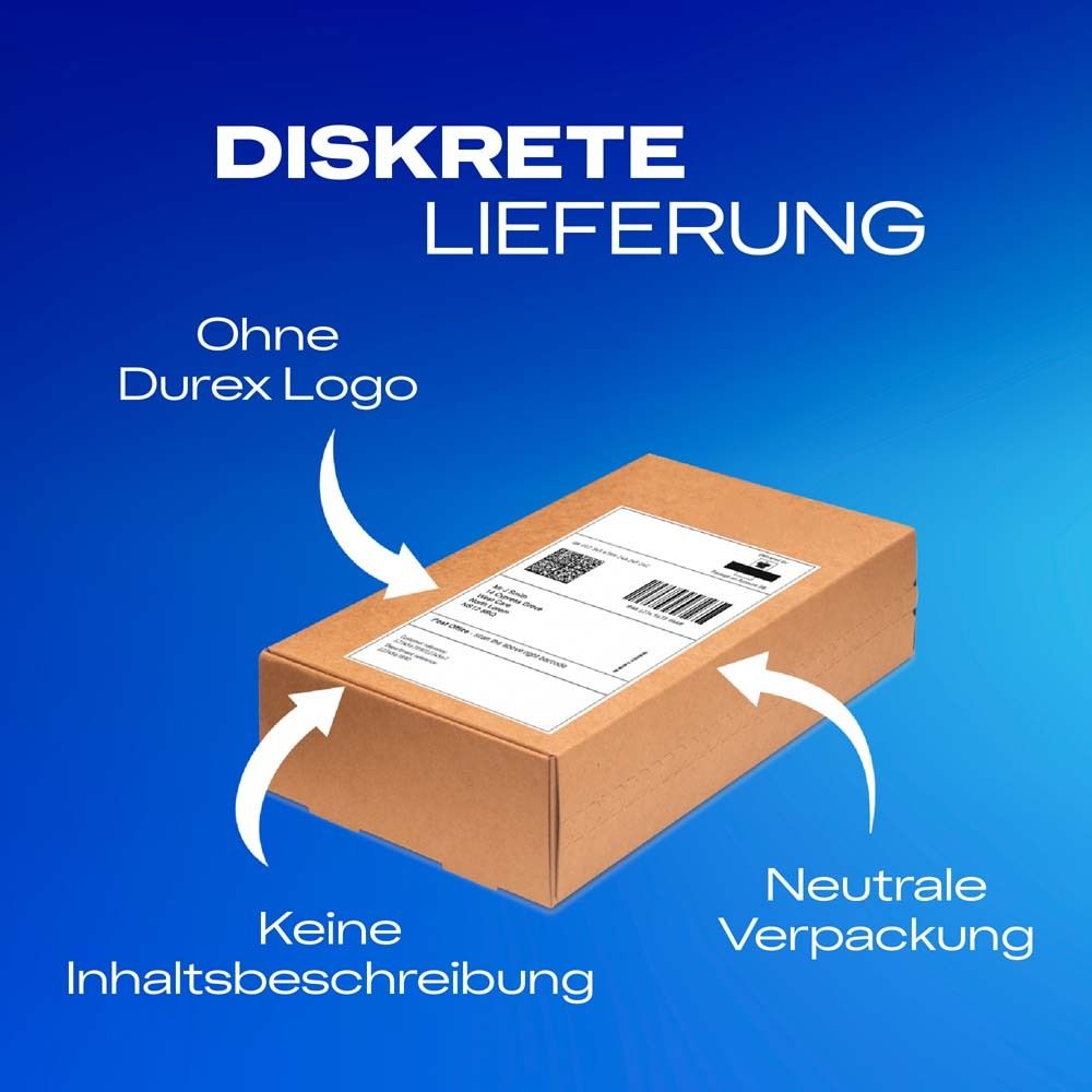 Confezione di spedizione marrone, neutra, senza logo Durex né descrizione del contenuto.