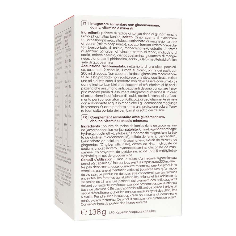 Retro della scatola con ingredienti e raccomandazioni per 'Sonnenkomplex'.