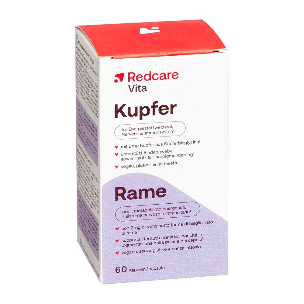 Confezione Redcare Vita Kupfer da 60 capsule.