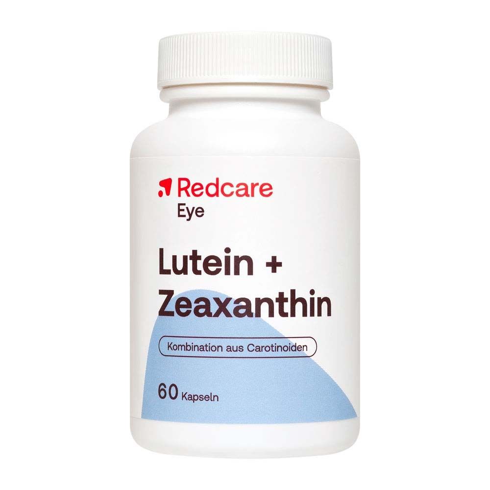 Flacone bianco Redcare Eye Lutein + Zeaxanthin. 60 capsule.