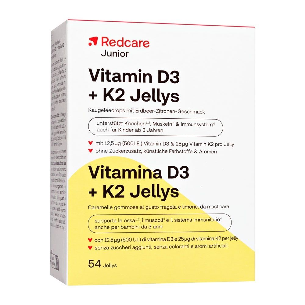 Redcare Vitamina D3 + K2 Jellies, 54 caramelle gommose.