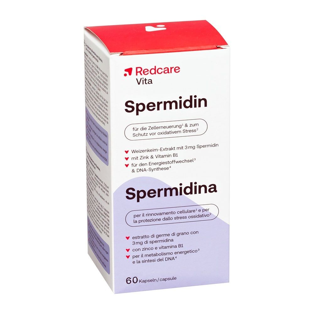 Confezione di capsule Redcare Vita Spermidina, 60 pezzi.