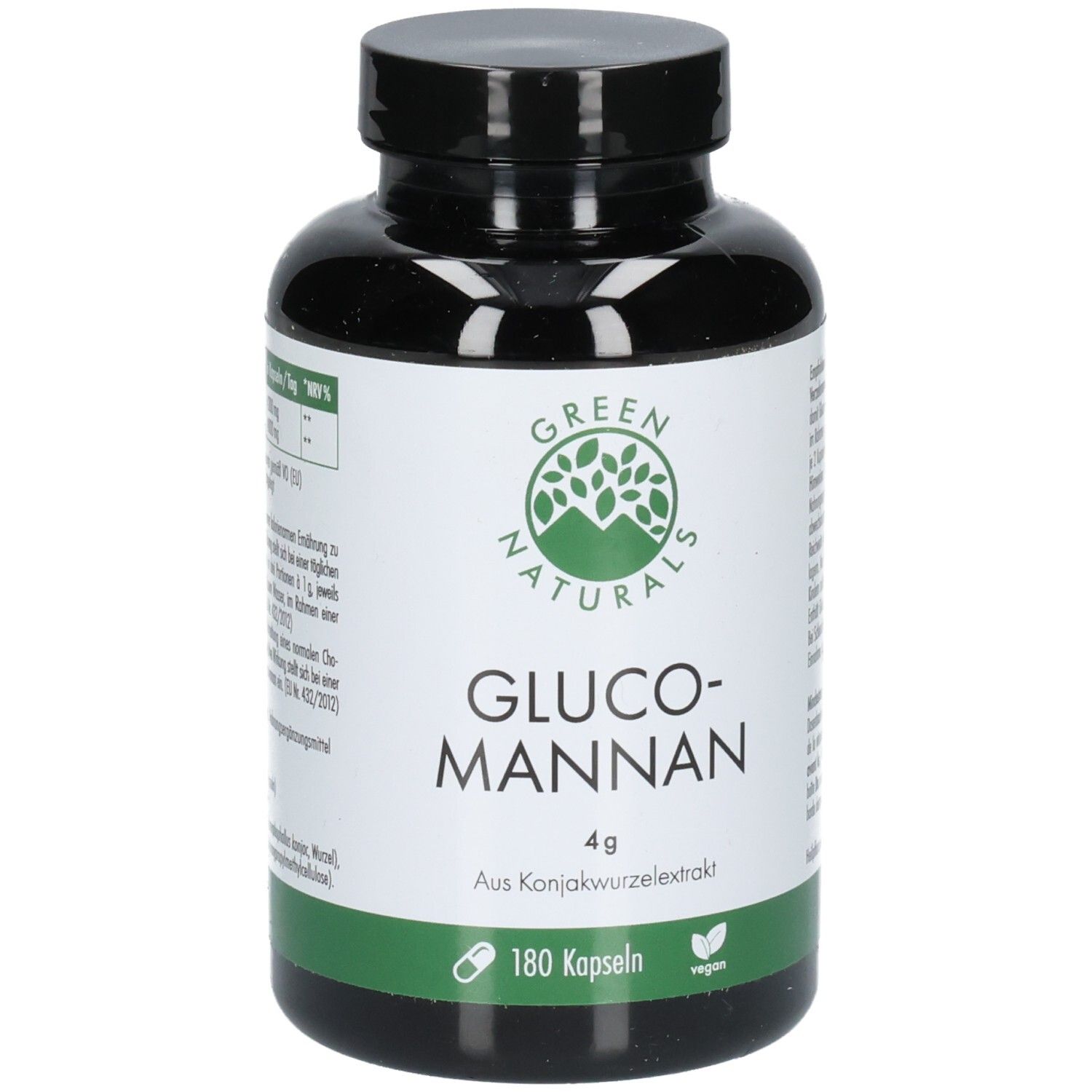 GREEN NATURALS® Glucomannano 4g ad alta concentrazione vegano