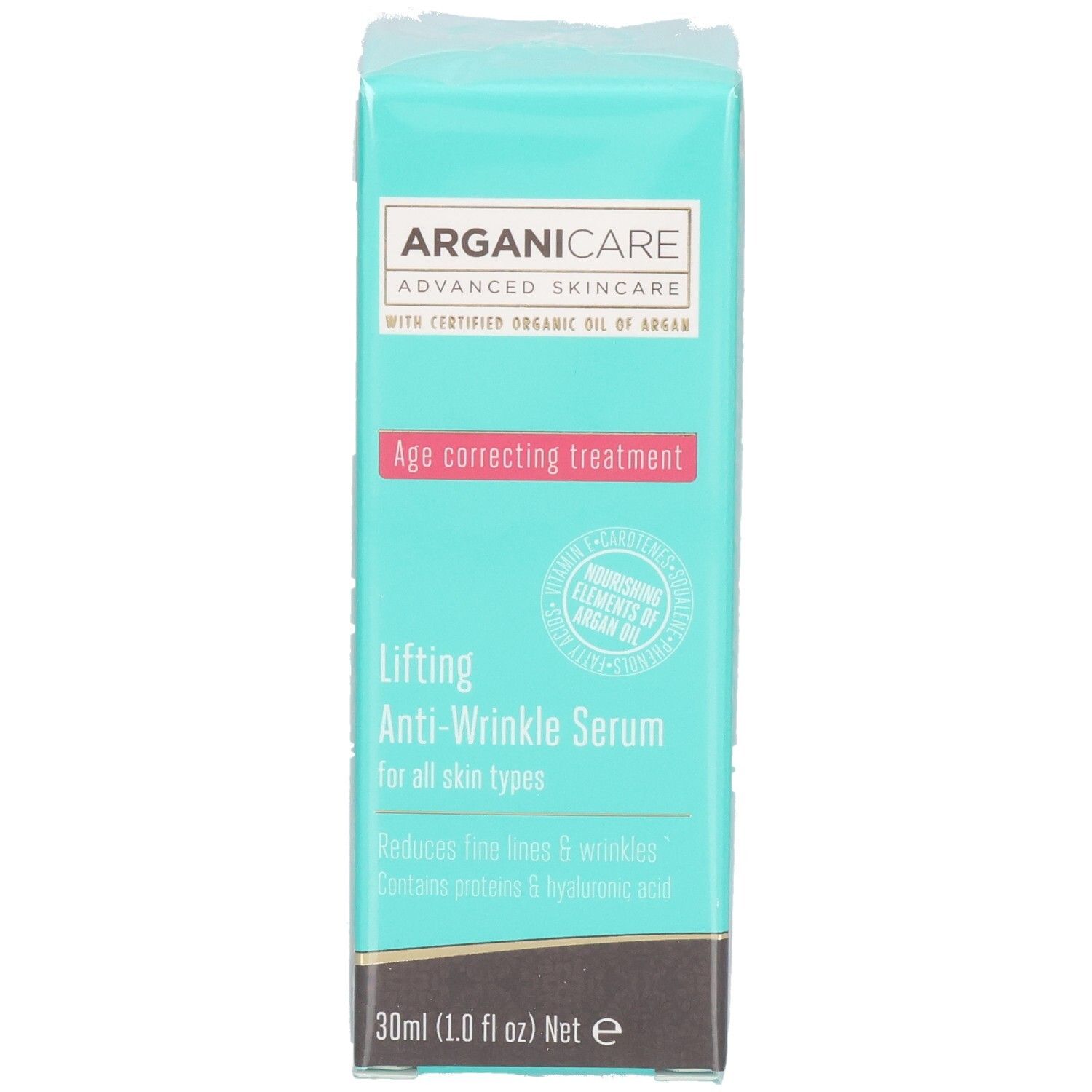 Siero lifting antirughe Arganicare, 30ml.