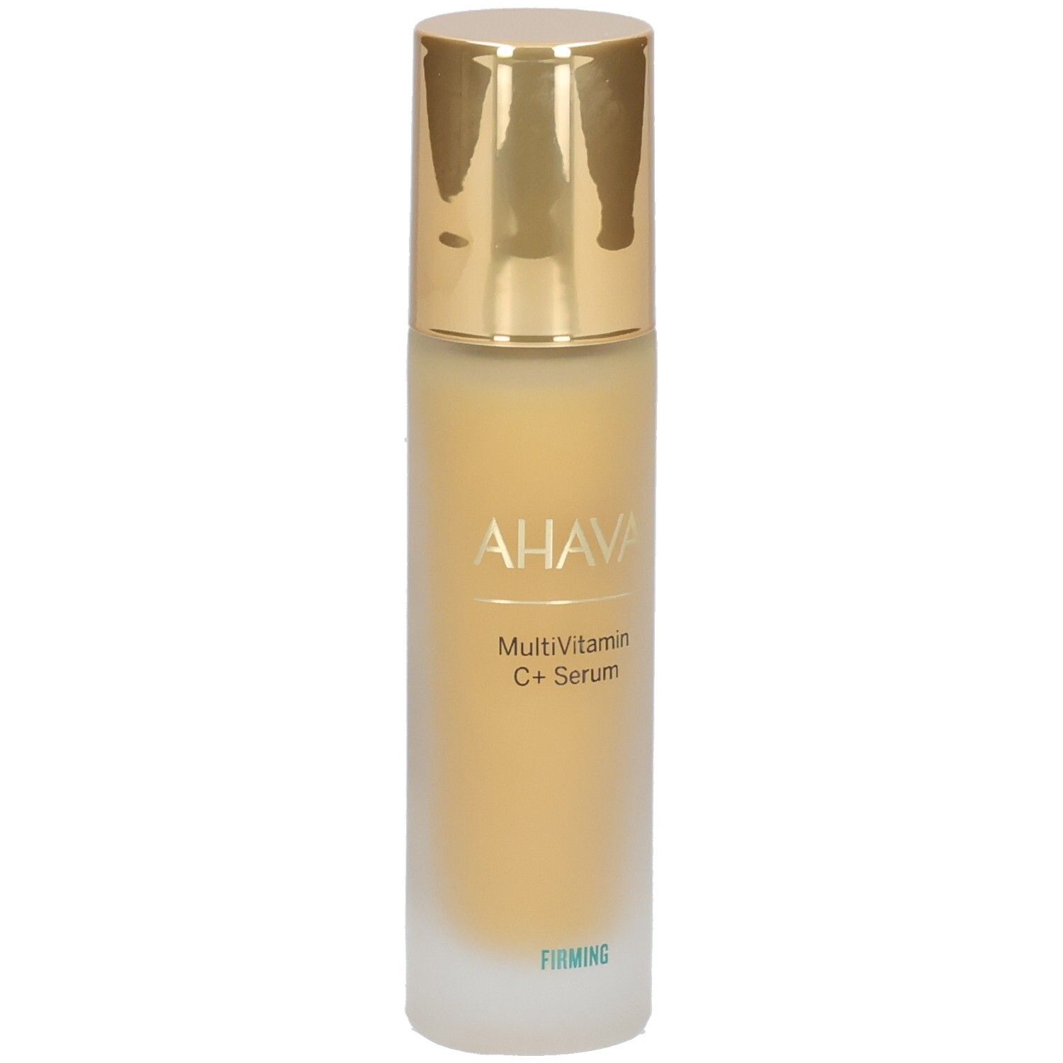 Siero Ahava Multivitamin C+. Flacone e confezione. Scritte: AHAVA, Multivitamin C+ Serum, Firming.