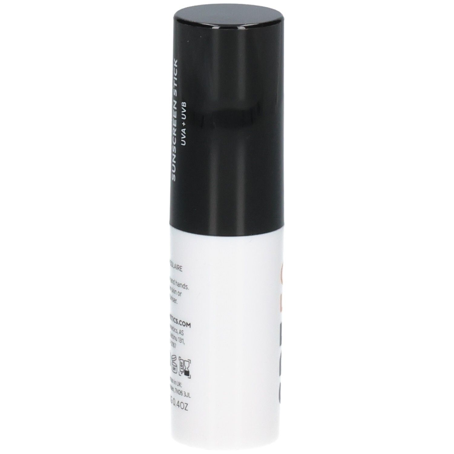 Stick solare Madara SPF 50, vista laterale con informazioni sul prodotto.