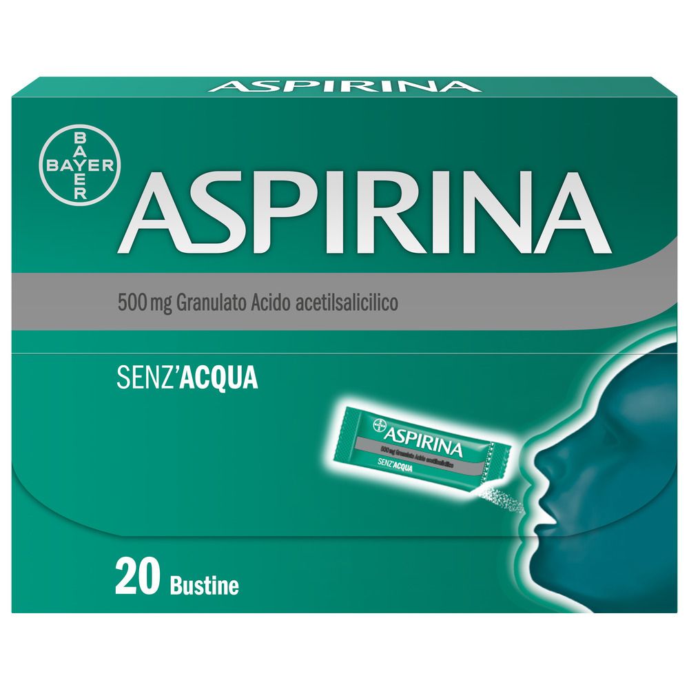 Aspirina in Granuli Senza Acqua Antidolorifico e Antinfiammatorio Bustine