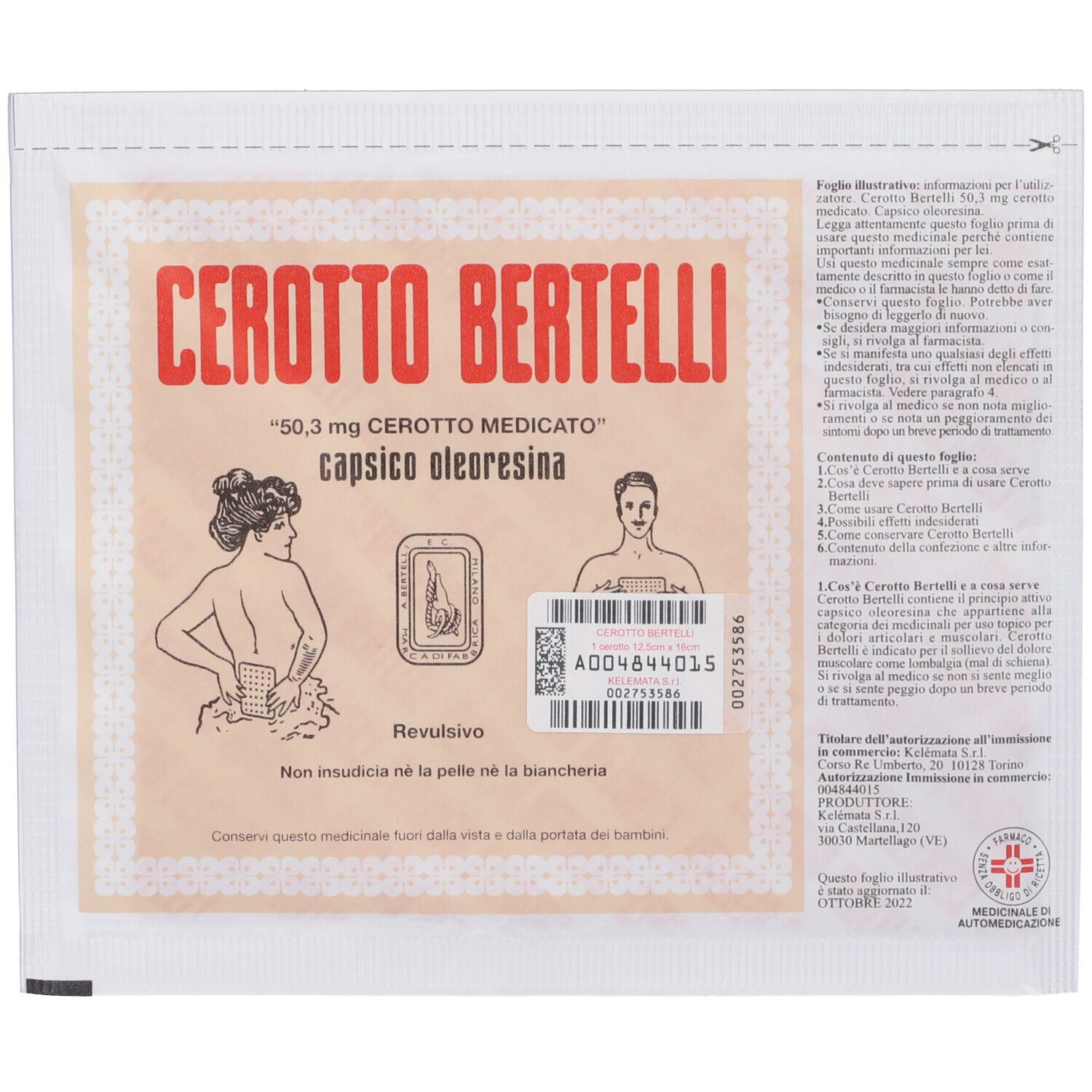 Cerotto Bertelli 50,3 mg cerotto medicato