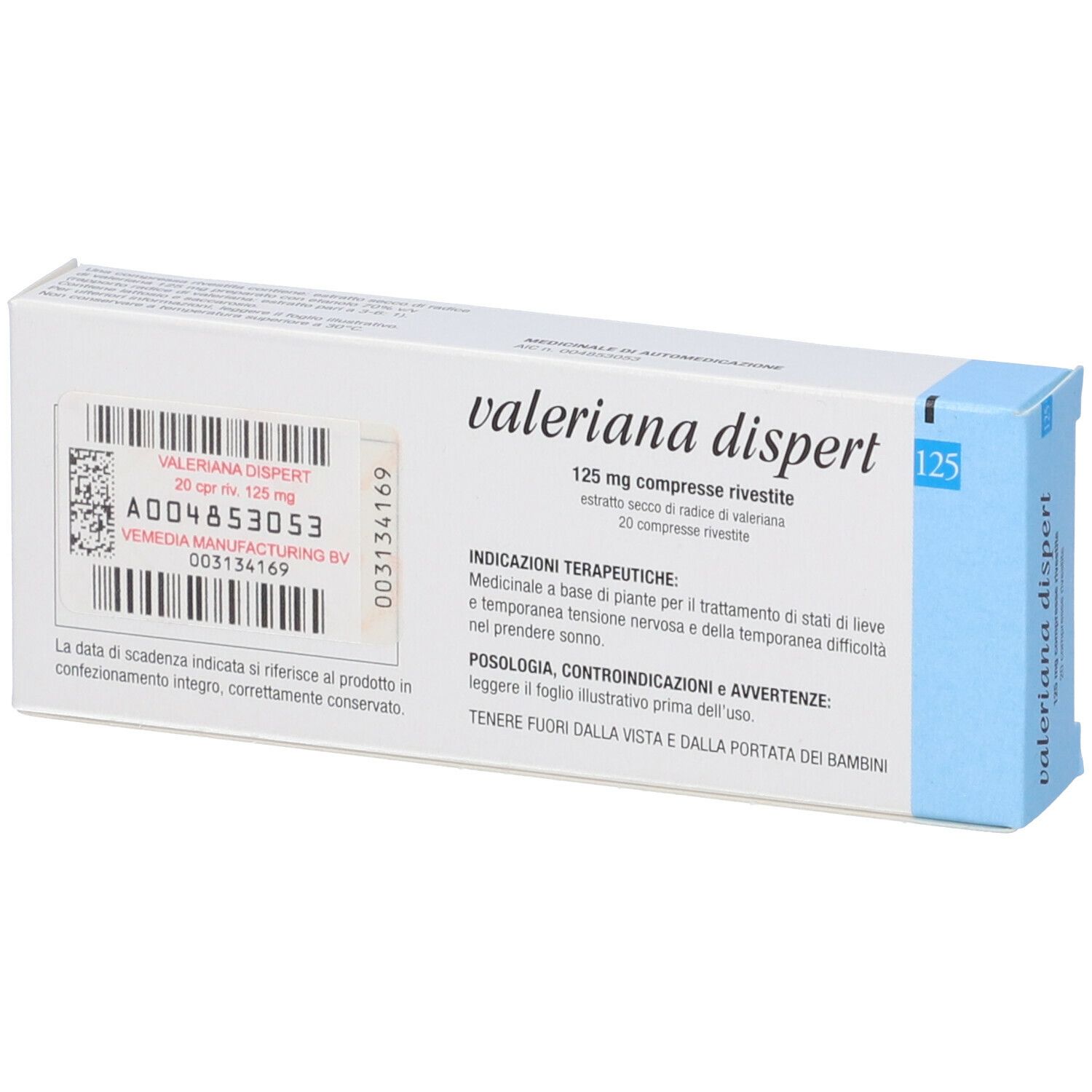 Valeriana Dispert 125 mg compresse rivestite