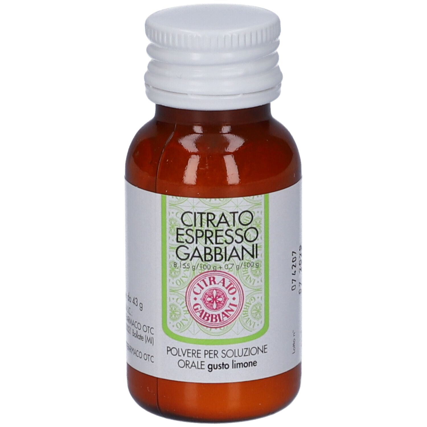 CITRATO ESPRESSO GABBIANI<br>  8,155 g/100 g + 0,7 g/100 g Gusto limone