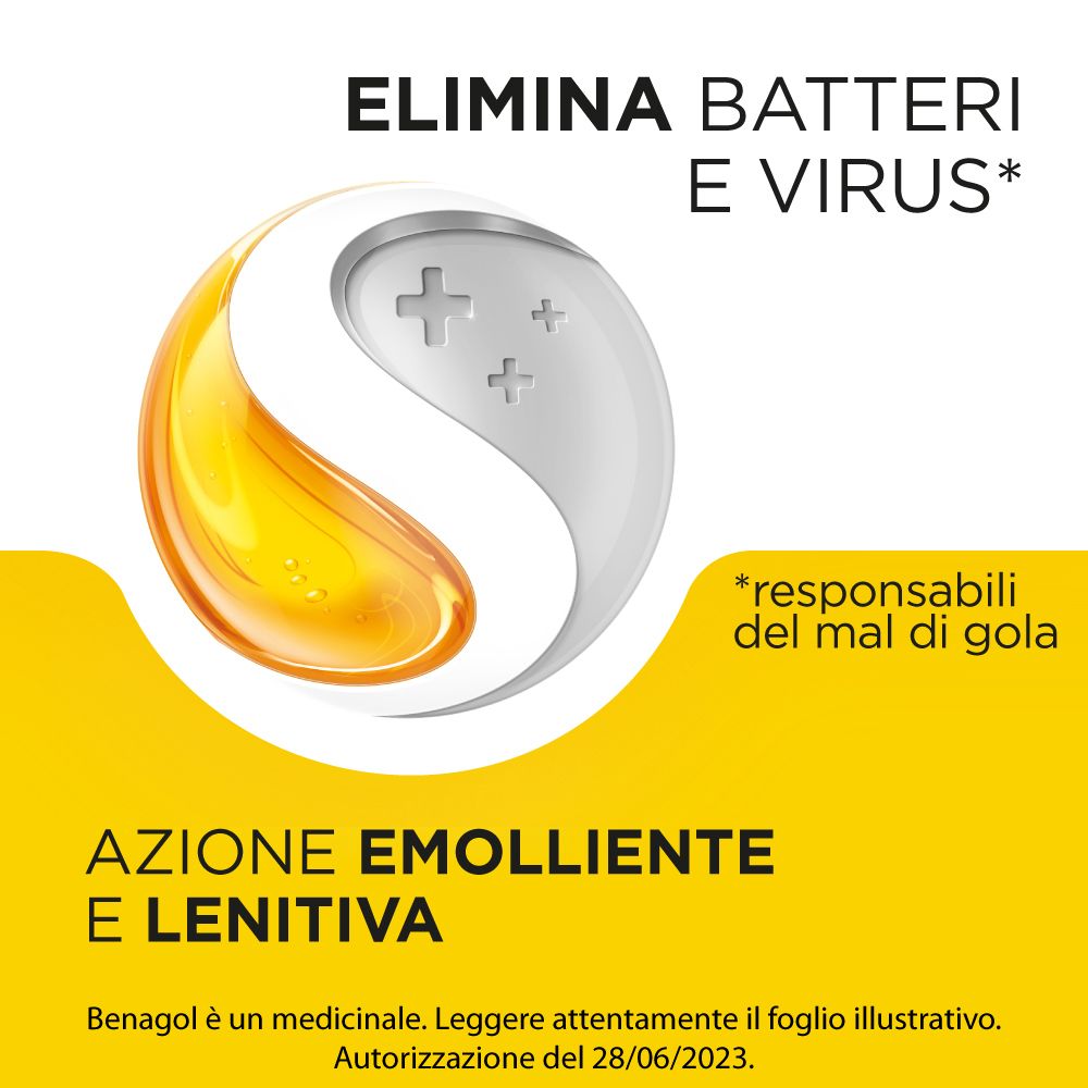 BENAGOL 1,2 mg + 0,6 mg Pastiglie gusto Miele e Limone