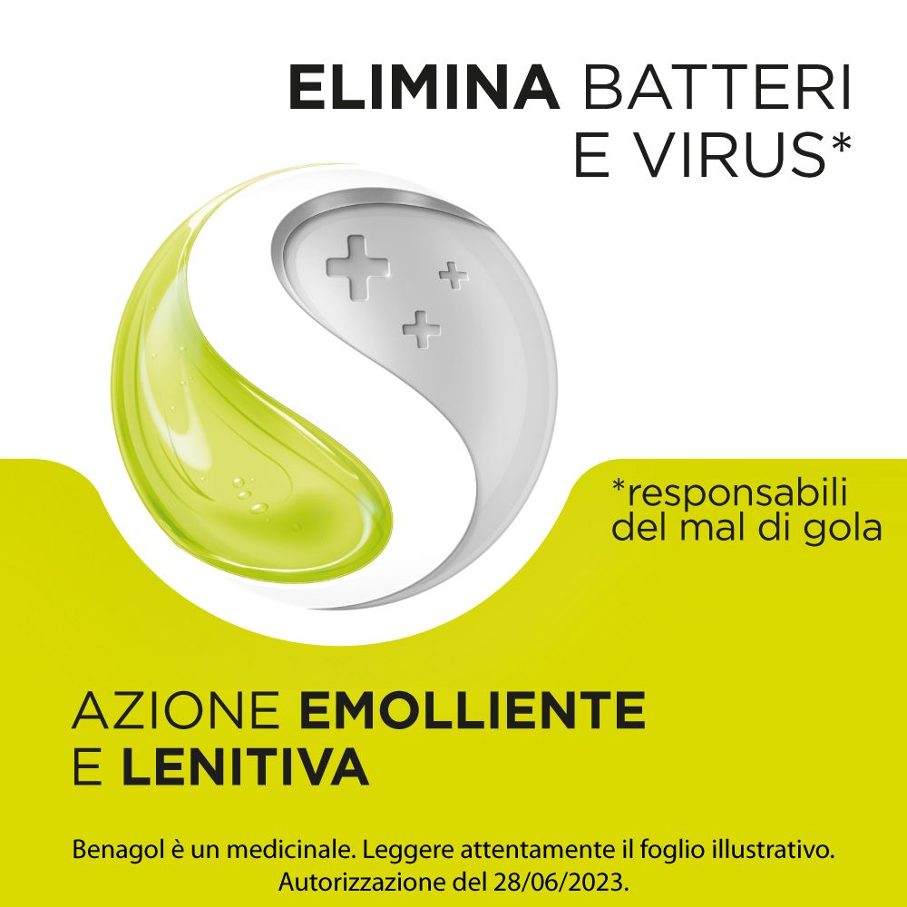 BENAGOL 1,2 mg + 0,6 mg Pastiglie gusto Limone Senza Zucchero