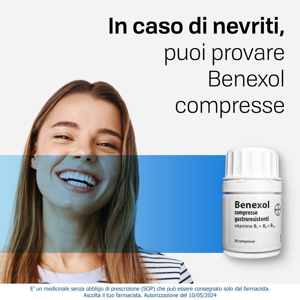 Benexol Trattamento Carenza Vitamine B Con B1, B6, B12 Compresse 20 Pz ...