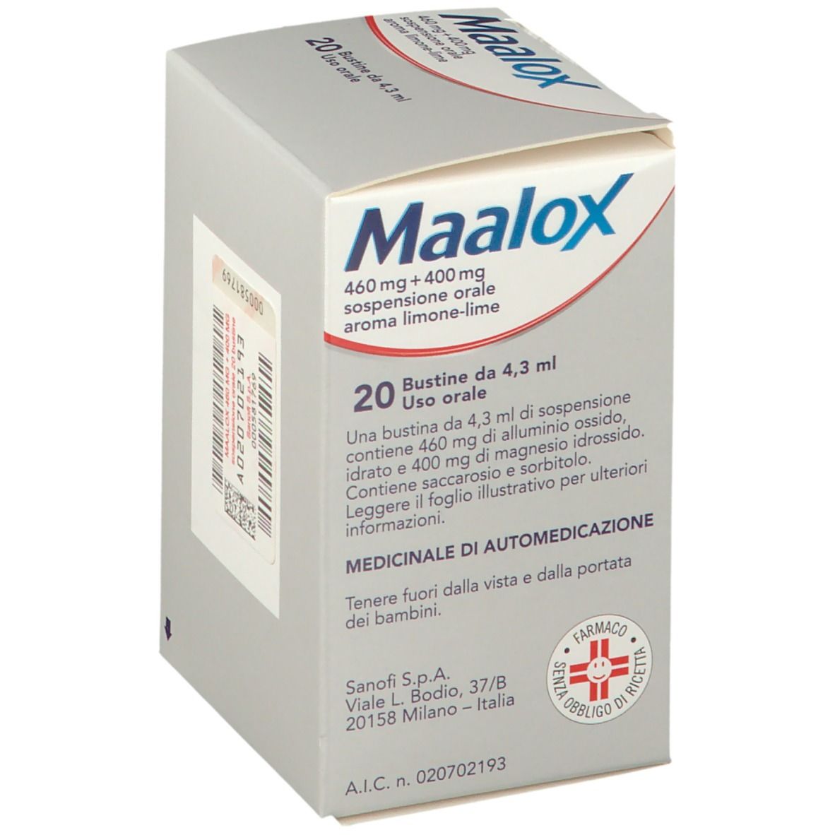 Maalox® 460 mg + 400 mg Sospensione Orale Limone Lime