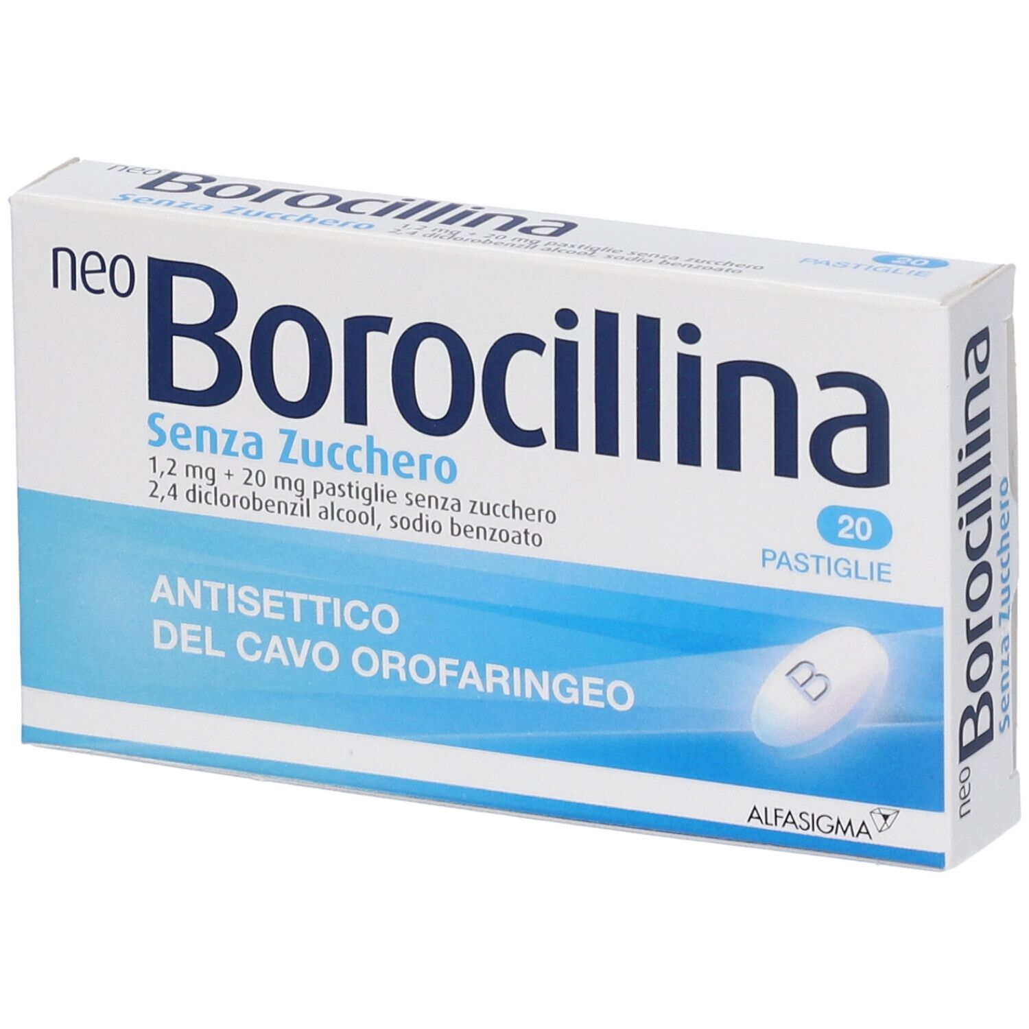 NEO BOROCILLINA 1,2 mg + 20 mg pastiglie senza zucchero