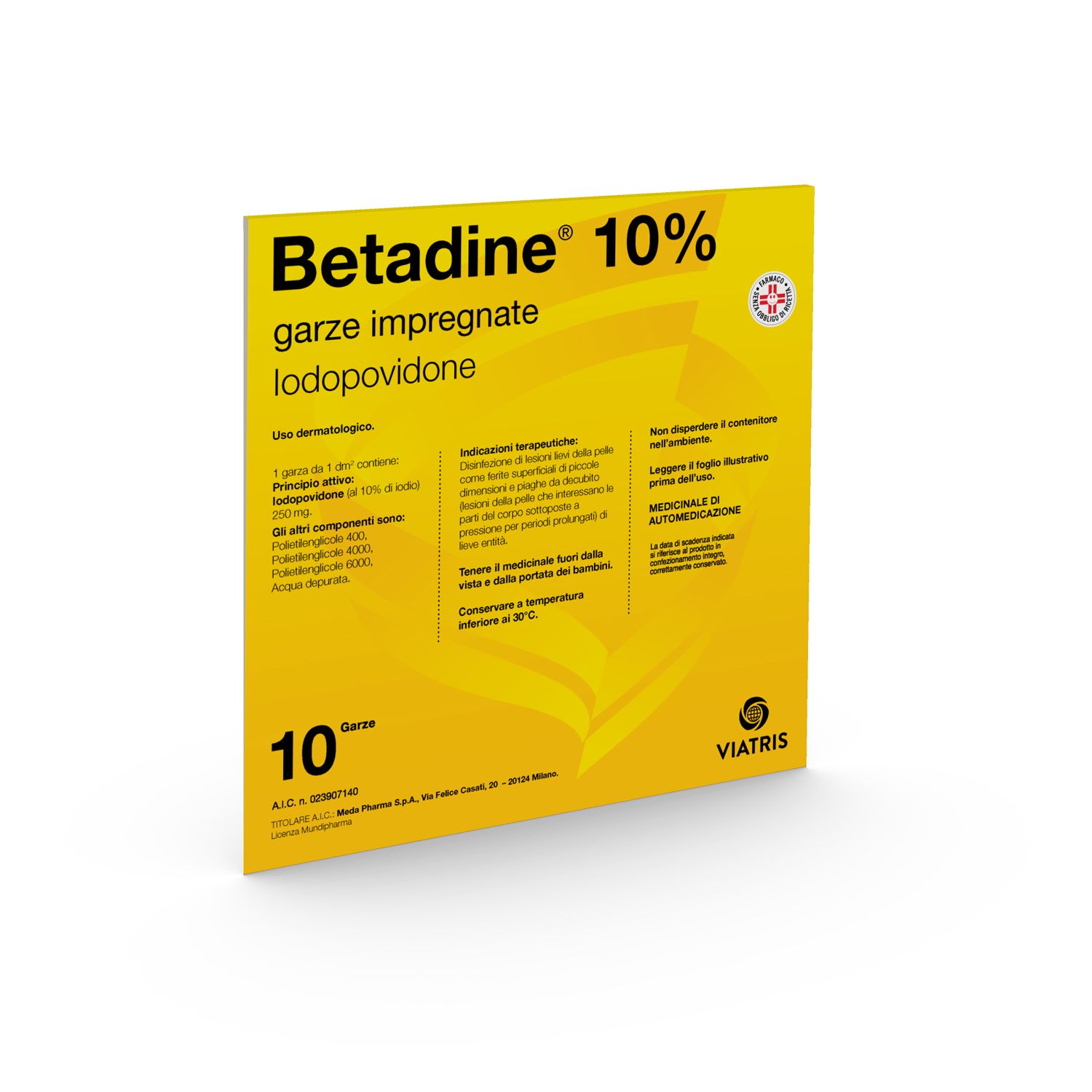 Betadine® Garze impregnate Iodopovidone 10%