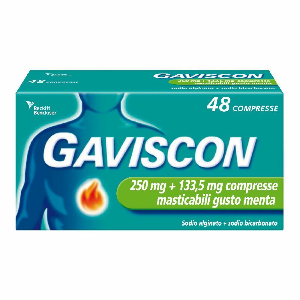 GAVISCON Compresse Masticabili Gusto Menta 250mg + 133 5mg