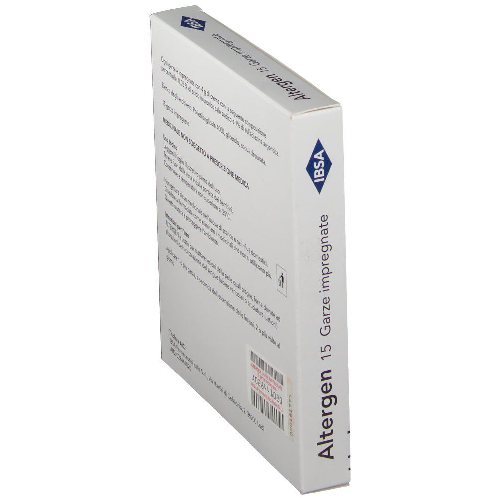 Altergen 2 mg + 40 mg Garze impregnate