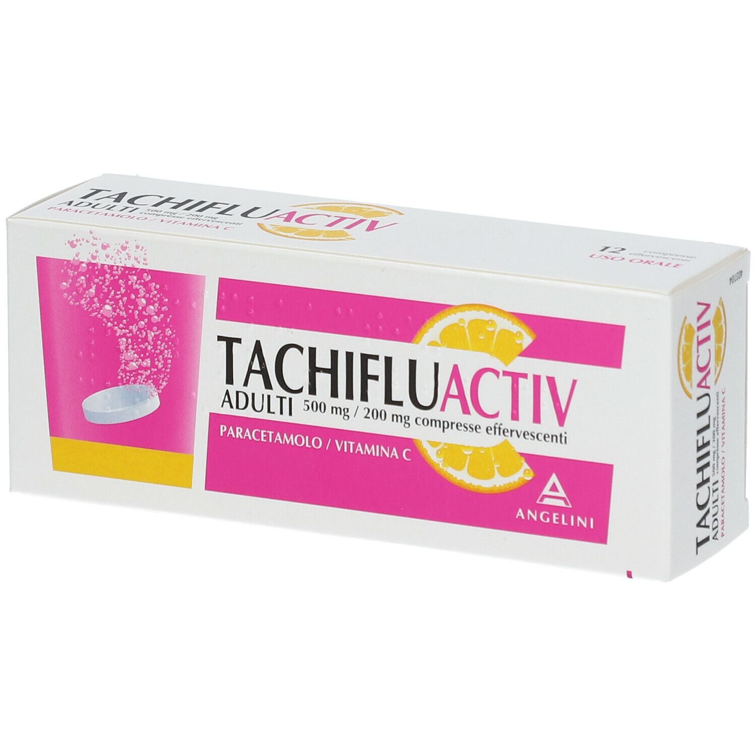 TACHIFLUACTIV ADULTI 500 mg / 200 mg compresse effervescenti