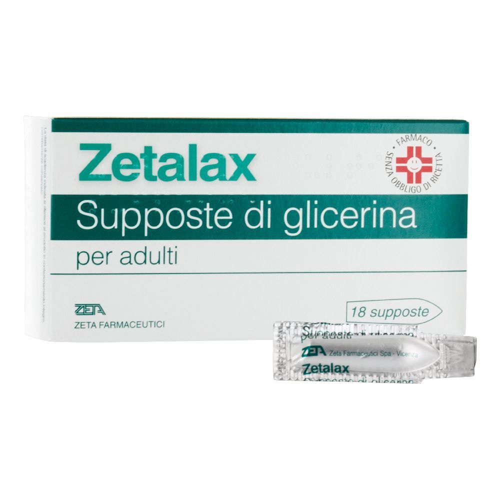 ZETALAX Supposte di Glicerina per Adulti 2,48 g