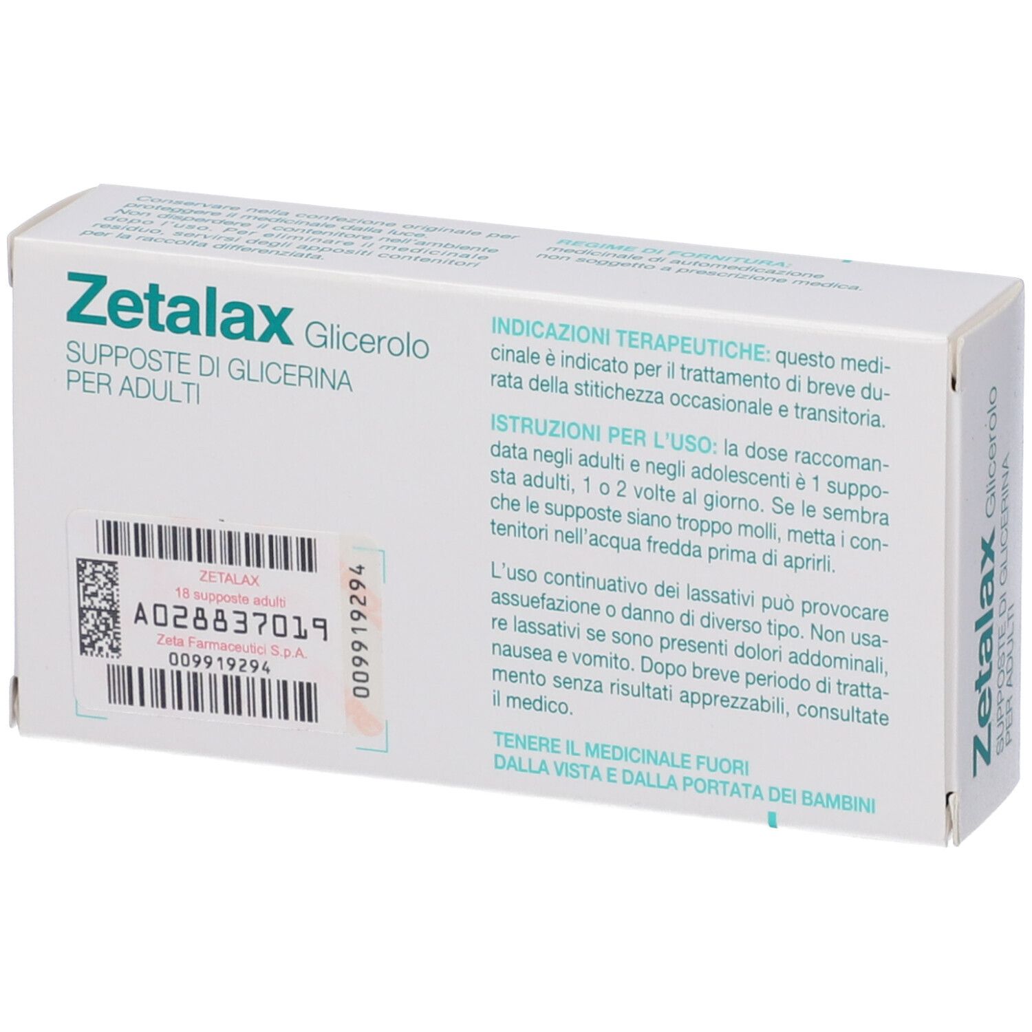 Zetalax Supposte di Glicerina per Adulti