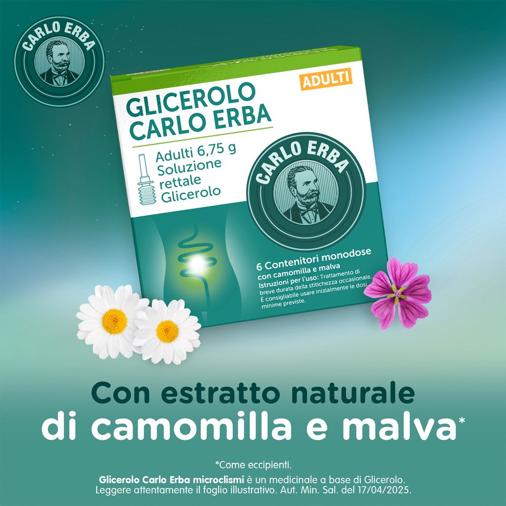 CARLO ERBA GLICEROLO Soluzione Rettale 6,75 g