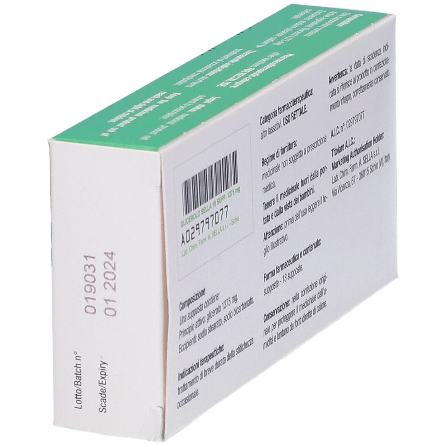 GLICEROLO Sella bambini 1375 mg supposte