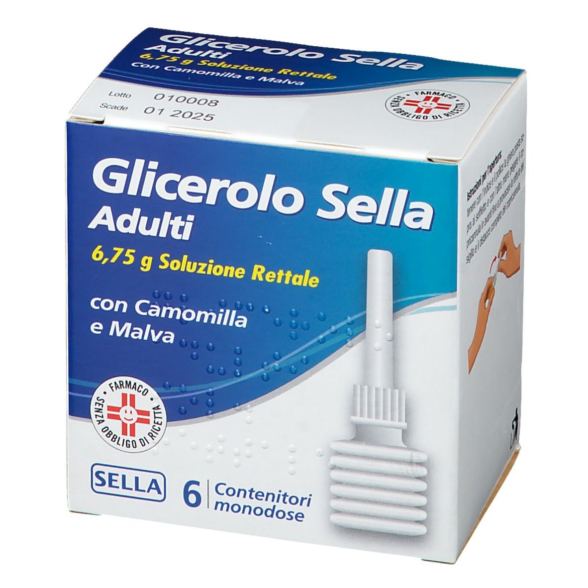 GLICEROLO SELLA Adulti 6,75 g Soluzione Rettale con Camomilla e Malva