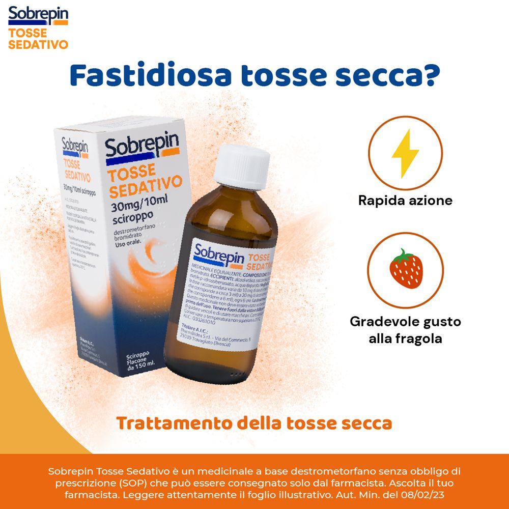 Sobrepin Tosse Secca Sedativo Sciroppo 30 Mg/1O Ml - 150Ml
