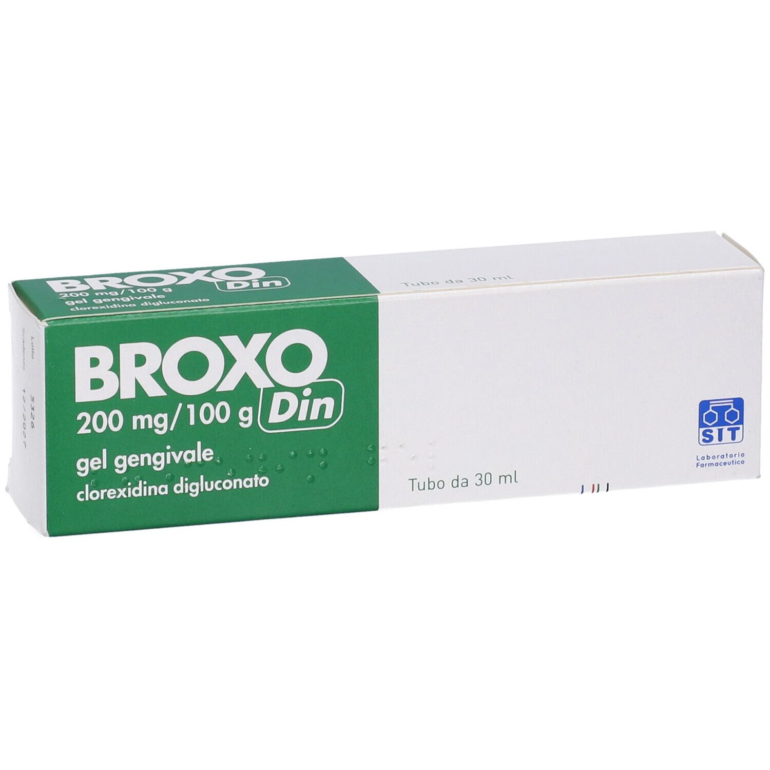 Broxodin Gel: Gel gengivale 200 mg/100 g con clorexidina digluconato. Tubo da 30 ml.
