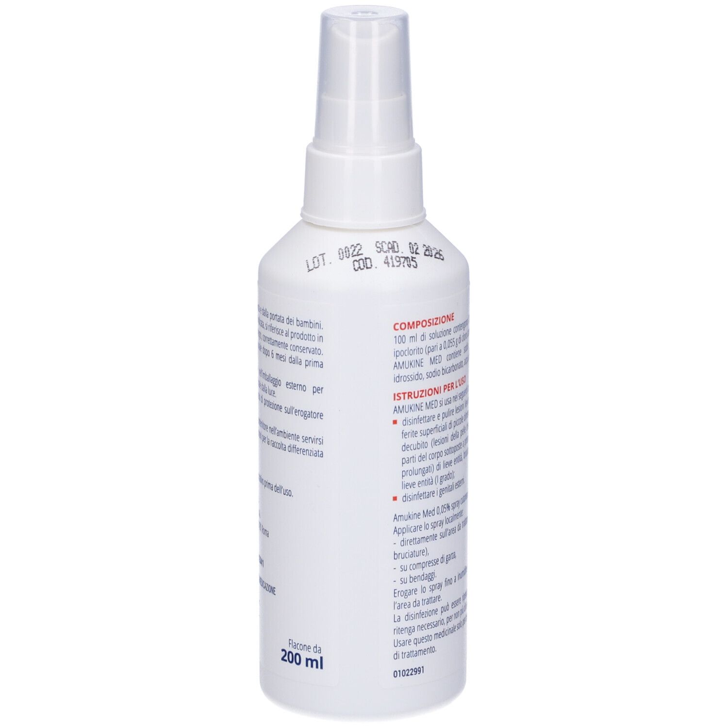 Amukine Med 0,05% Spray Cutaneo 200ml