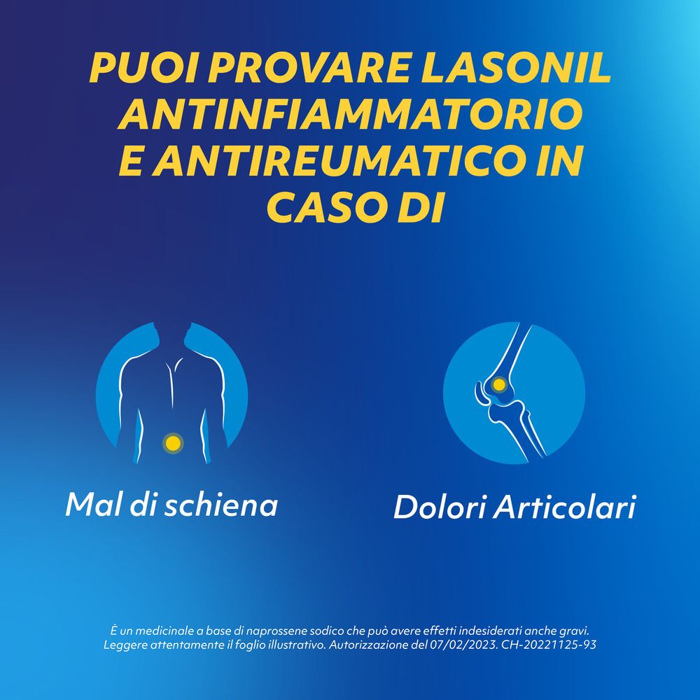 Lasonil Antidolorifico e Antinfiammatorio contro dolore Compresse