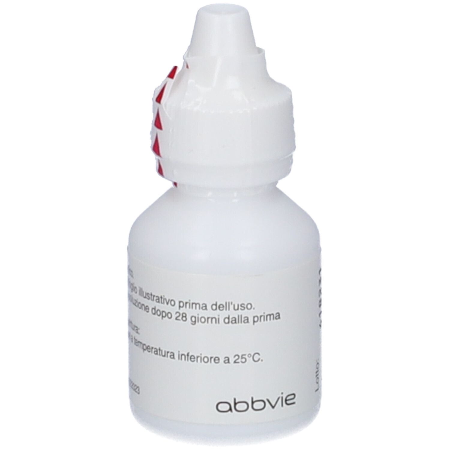 Flacone bianco ACULAR 0,5% p/v collirio, soluzione. Contiene ketorolac trometamolo. 5 ml. Testo.