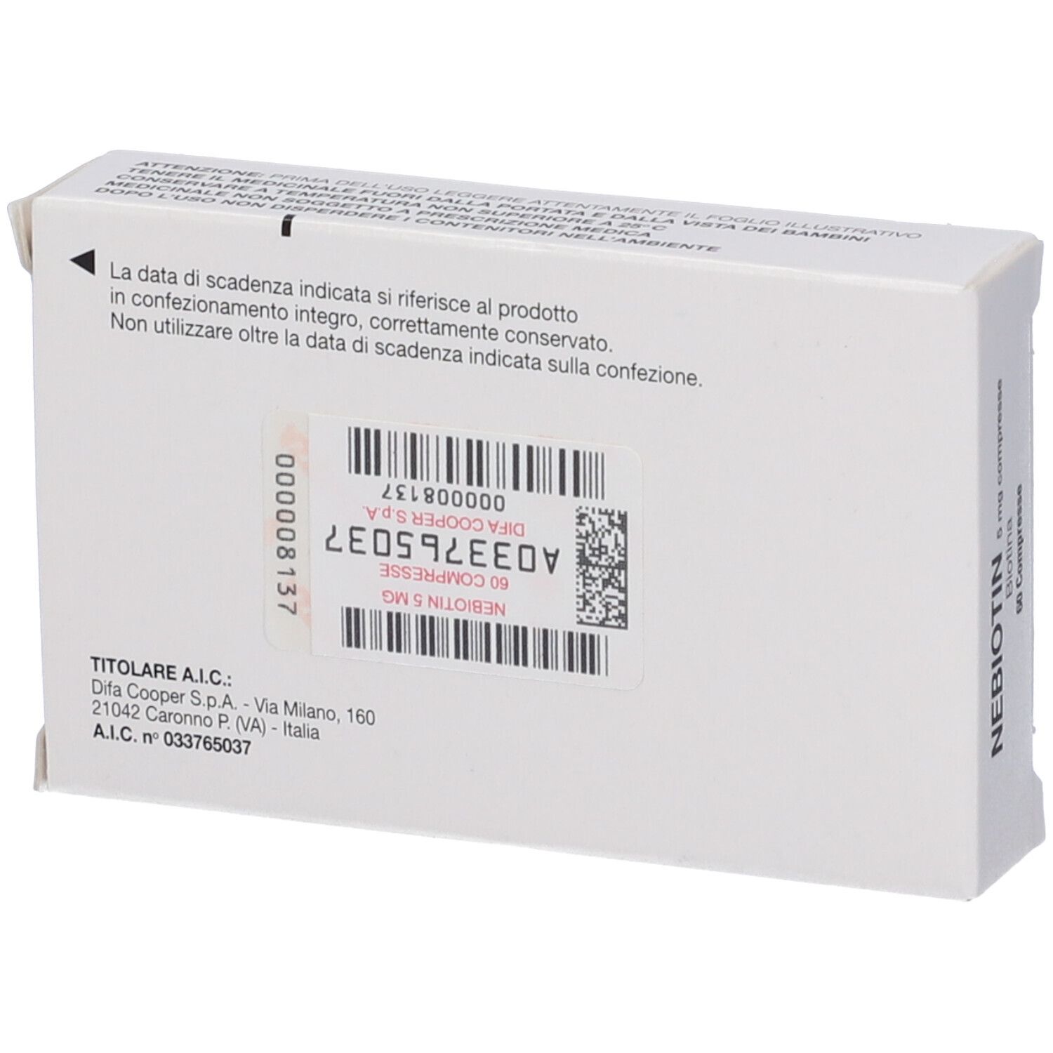 Nebiotin  5 mg Compresse Biotina