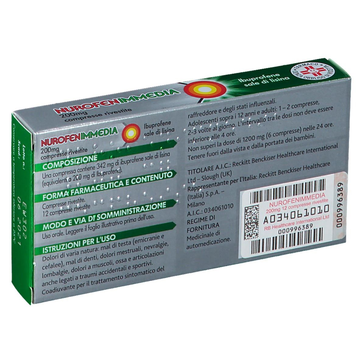 NUROFENIMMEDIA 12 Compresse rivestite 200 mg