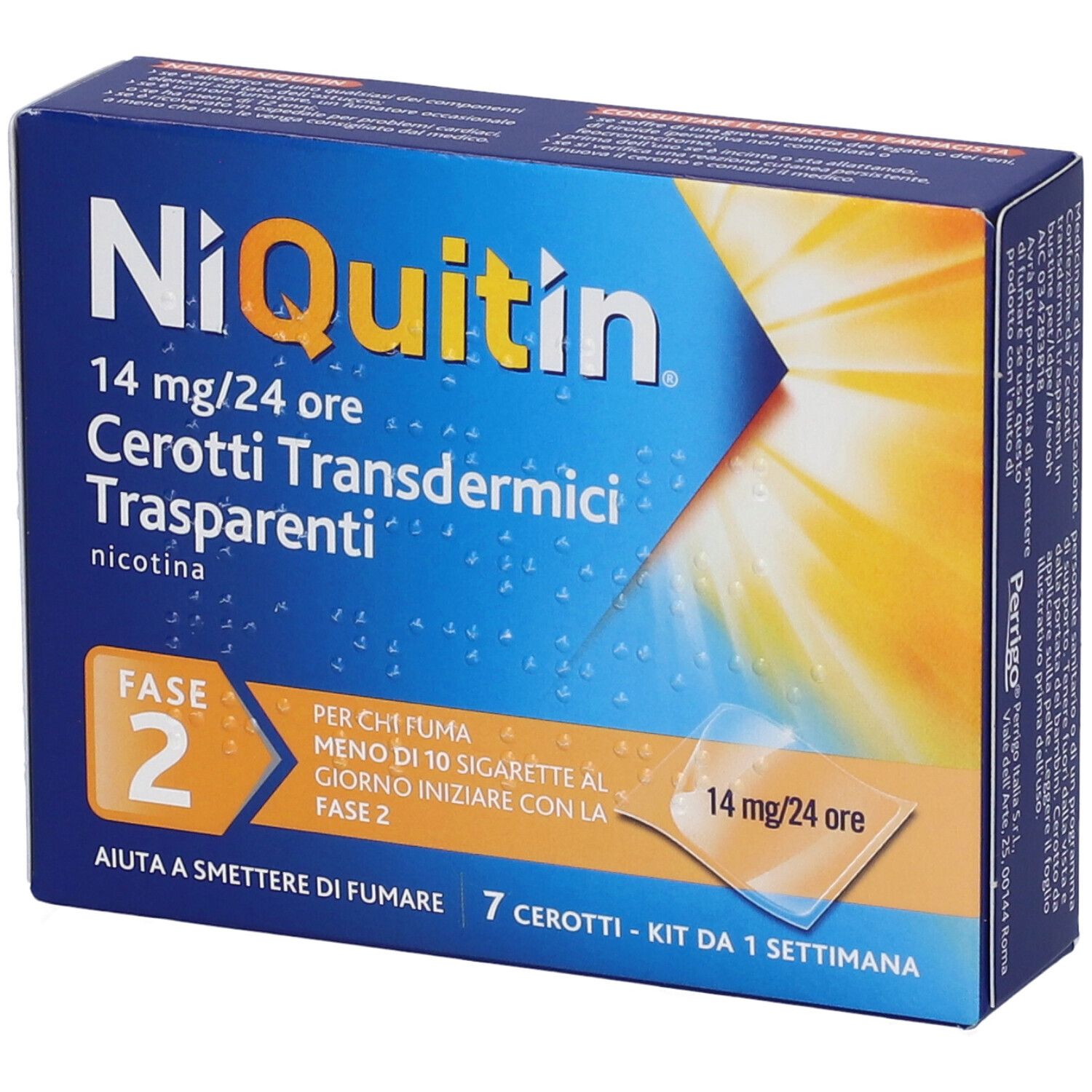 NiQuitin 14 mg/24 ore Cerotti Transdermici Trasparenti