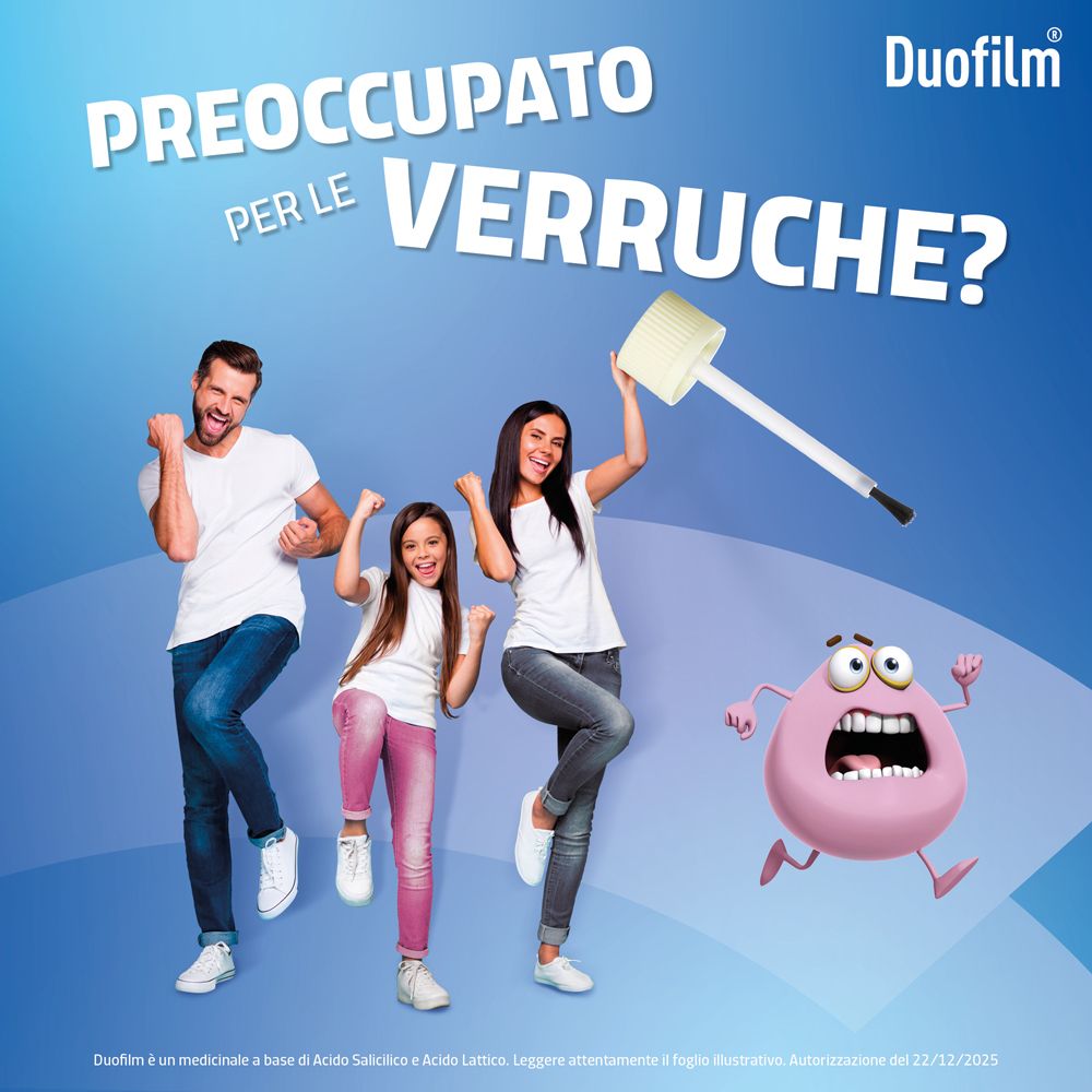 Famiglia festeggia Duofilm contro le verruche.