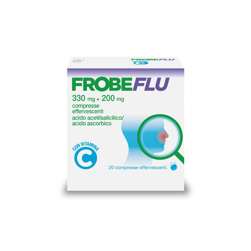 FROBEFLU 330 mg + 200 mg compresse effervescenti