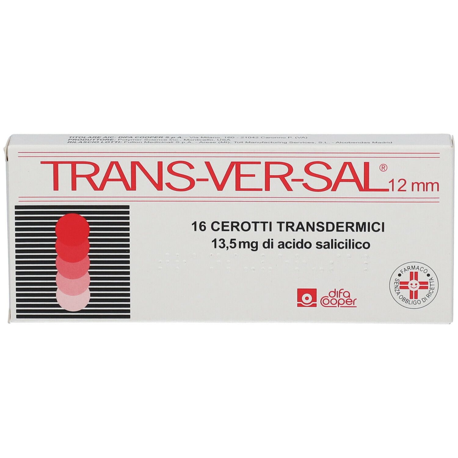 TRANS-VER-SAL® 16 Cerotti Transdermici 13,5 mg 12 mm